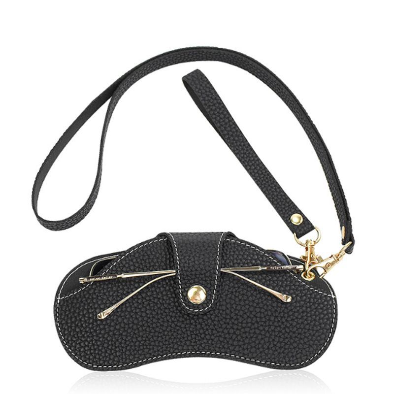 Glasses Case Holder Portable Slim Sunglasses Pouch Soft Eyeglasses Bag with Wrist Strap