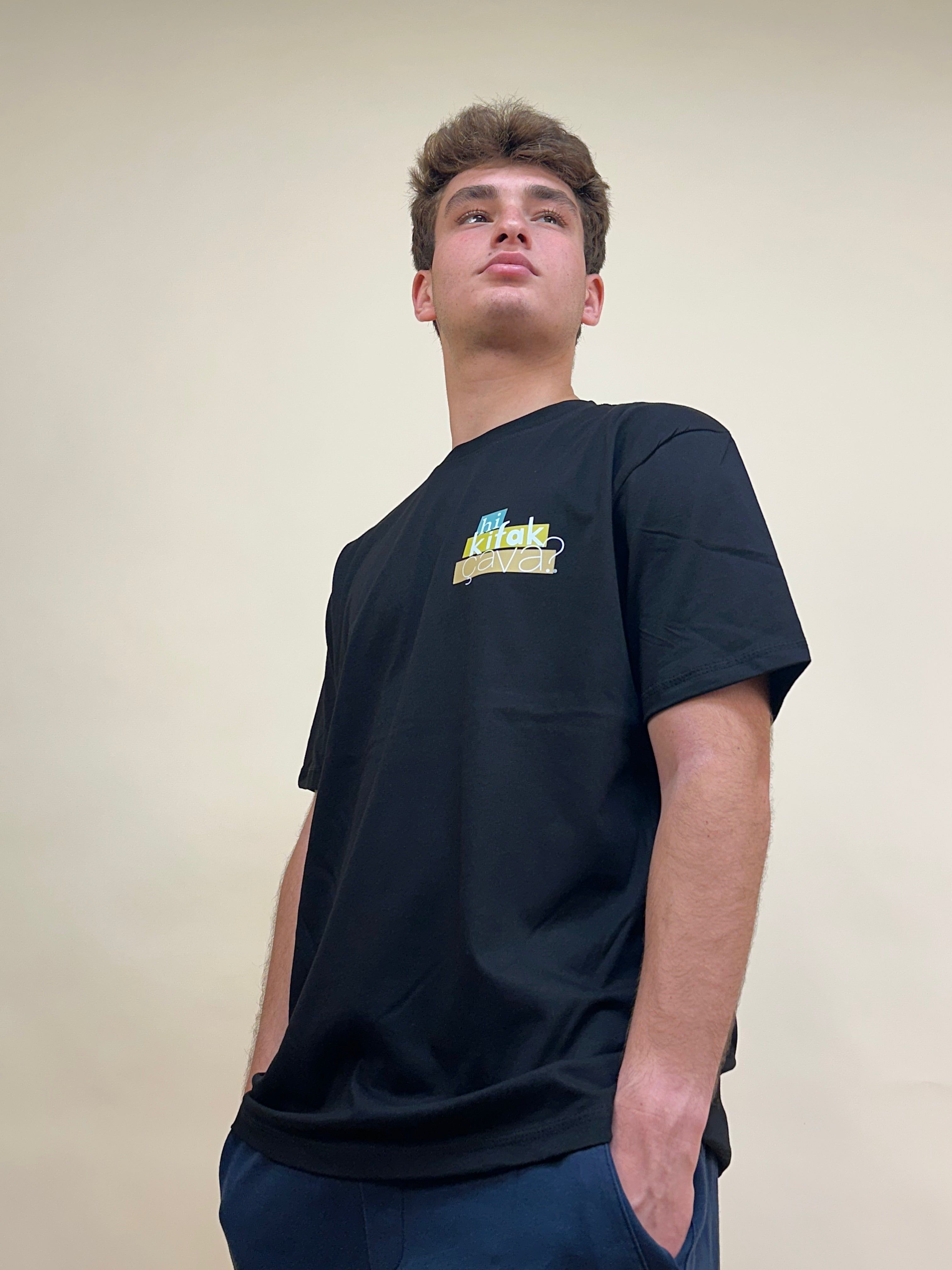 INLEB Black "Hi Kifak Ca Va?" Unisex T-Shirt