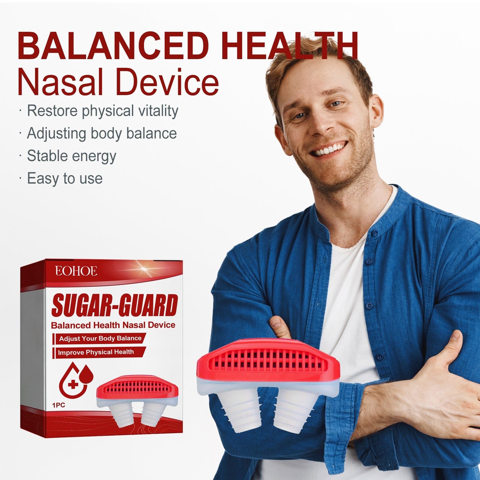 Boost Energy and Relieve Fatigue with Sugar-Guard Nasal Device for Body Care ,1pcs