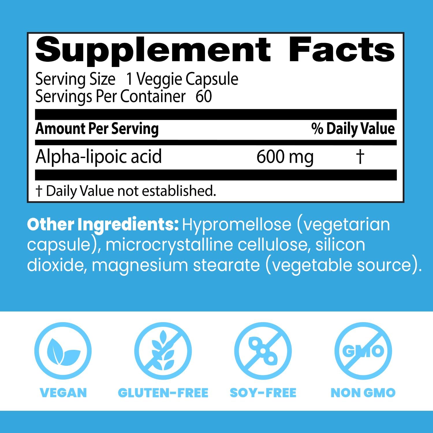 Dr Best Alpha-lipoic Acid 600mg 60vcaps