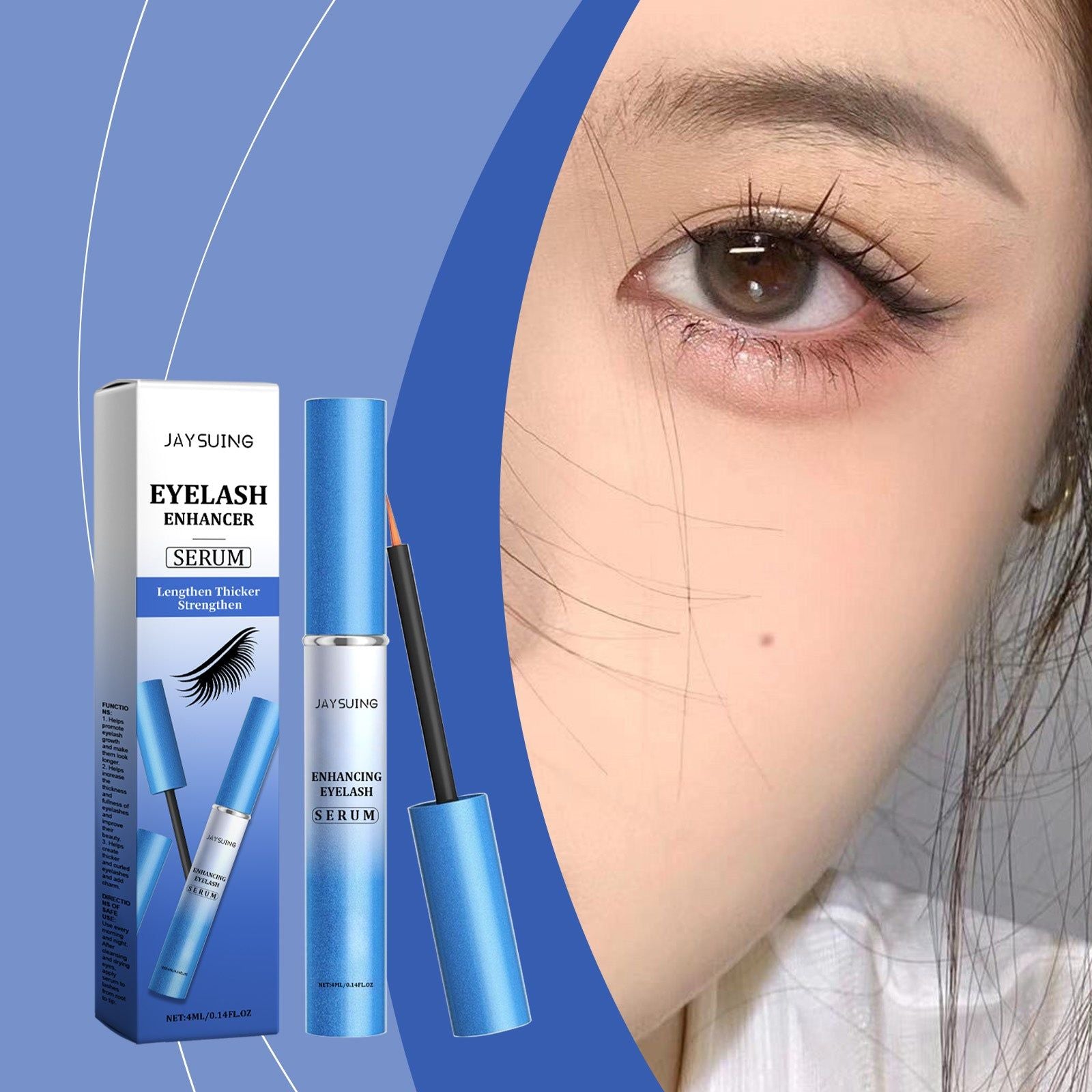 Waterproof Mascara, Curl & Lengthen Naturally, Smudge-Proof, Daily Beauty ,4ml