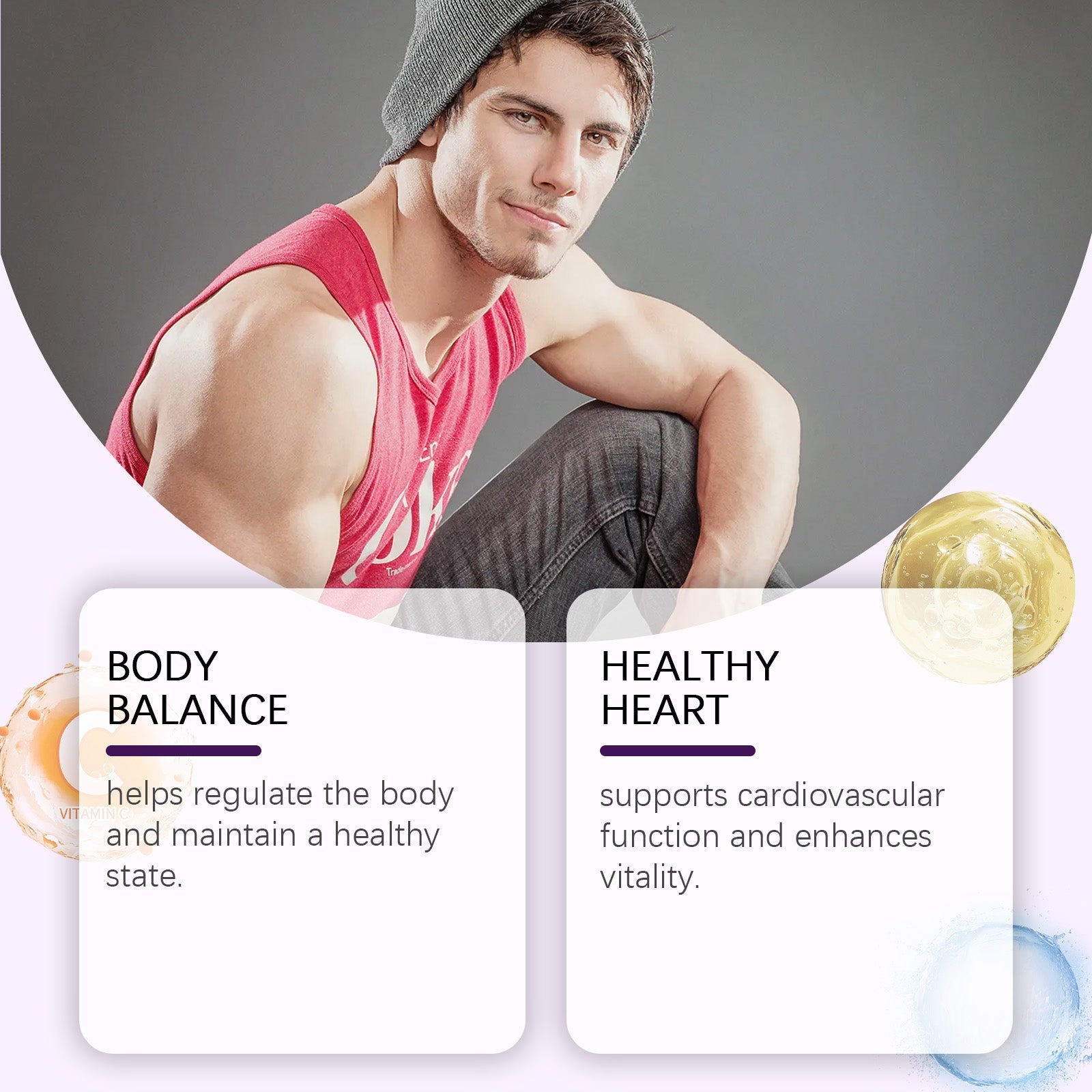 BushAid Body Care Capsule, Reduce Inflammation, Support Bone & Muscle Health ,60pcs