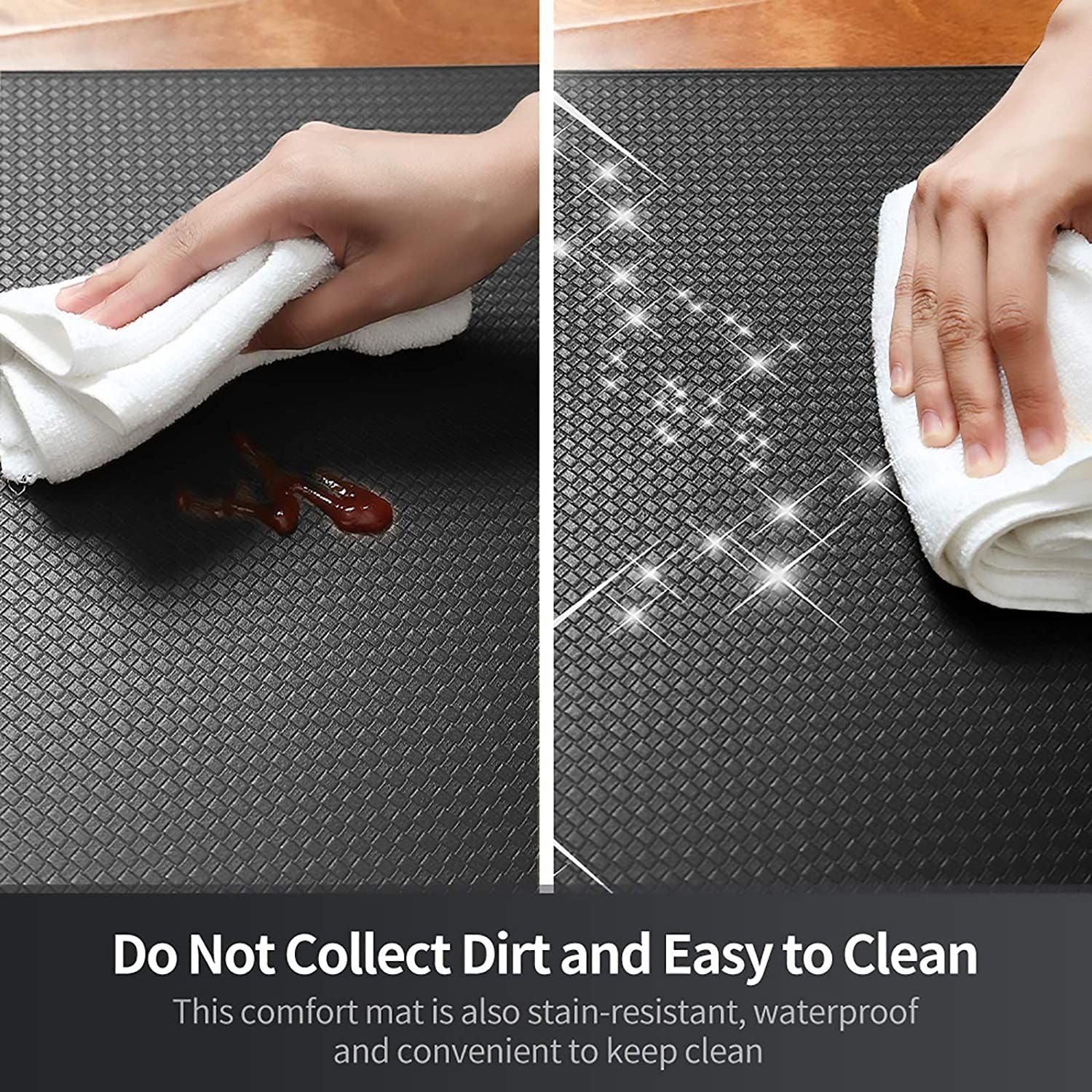 Non Skid Waterproof Kitchen Mats Anti-fatigue Thick Cushioned Floor Rug