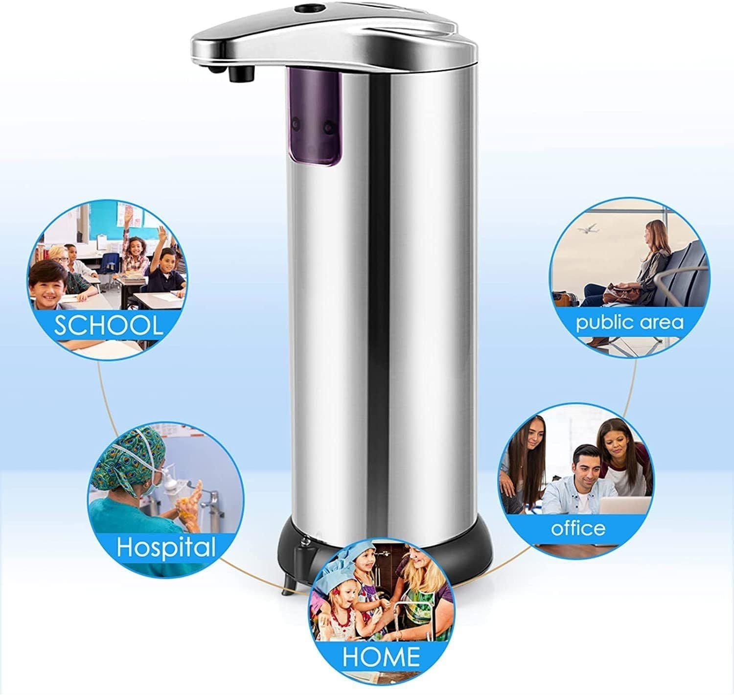 Automatic Soap Dispenser Liquid Dispenser Refillable Hand Lotion Pump Bottles Shampoo Conditioner