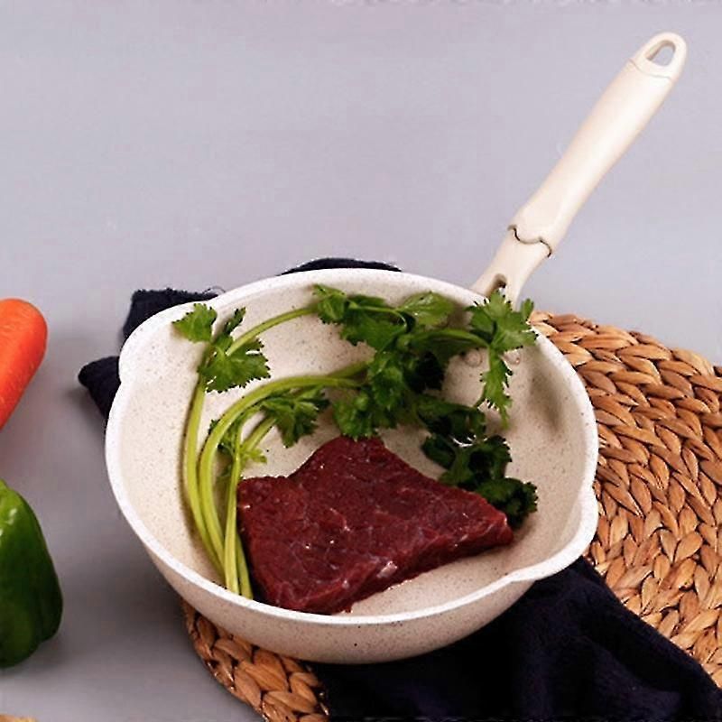Thickened Bottom Stone Frying Multifunction Non-stick Pans Deep Nougat Pot Big Mouth Wok 20cm