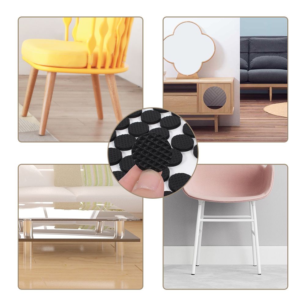 Non-slip Self-adhesive Rubber Feet Pads Black Funiture Chair Pads Protector Floor Protectors