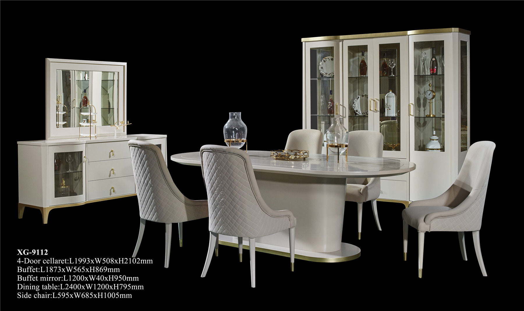Imperial Ivory Dining Room Set #XG-9112