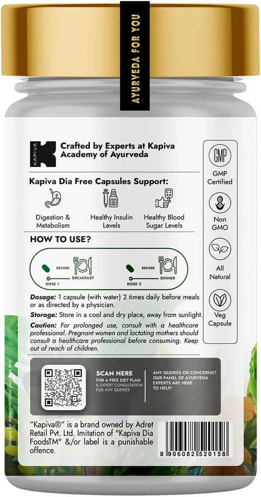 Kapiva Dia Free Capsules 60