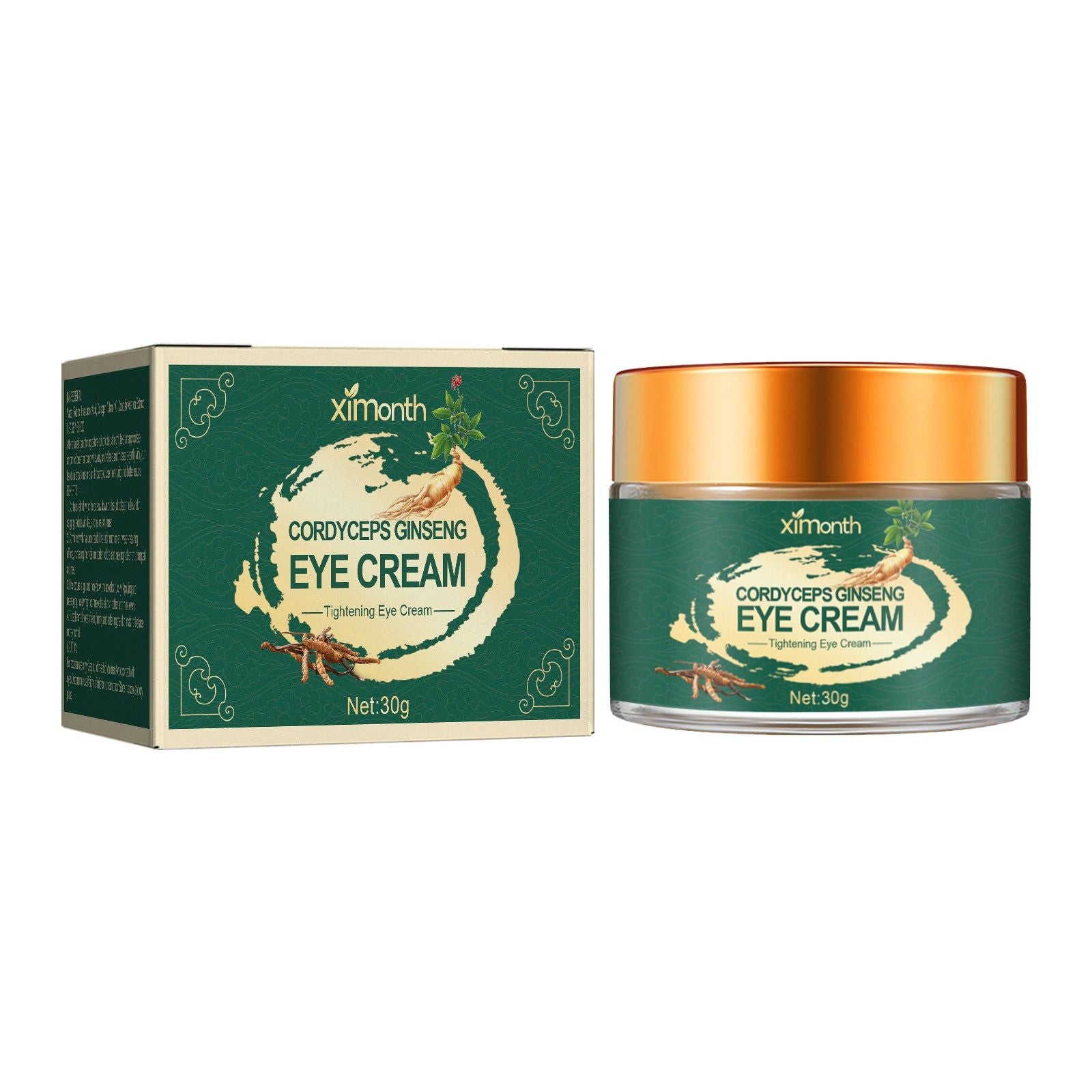 Cordyceps Ginseng Eye Cream, Fade Fine Lines, Dark Circles, Moisturize, Firm Skin ,30g
