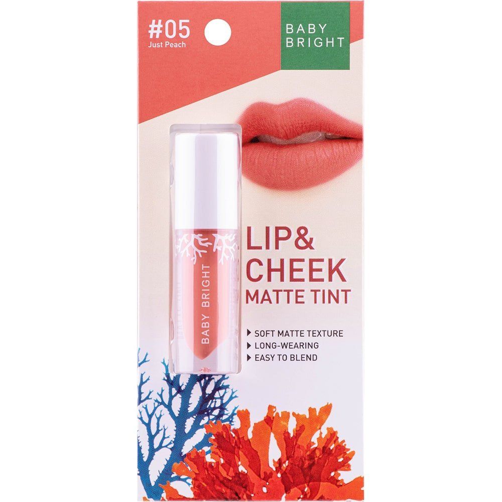 LIP & CHEEK MATTE TINT 2.4G BABY BRIGHT (M) #05 JUST PEACH