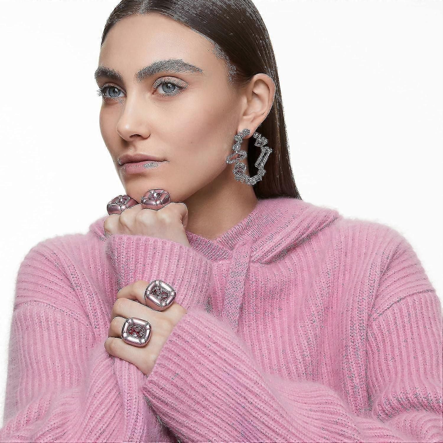 Earrings Super Flash Claw Chain Series Alloy Diamond Set Geometric Glass Diamond Earrings Earrings Earrings zxin