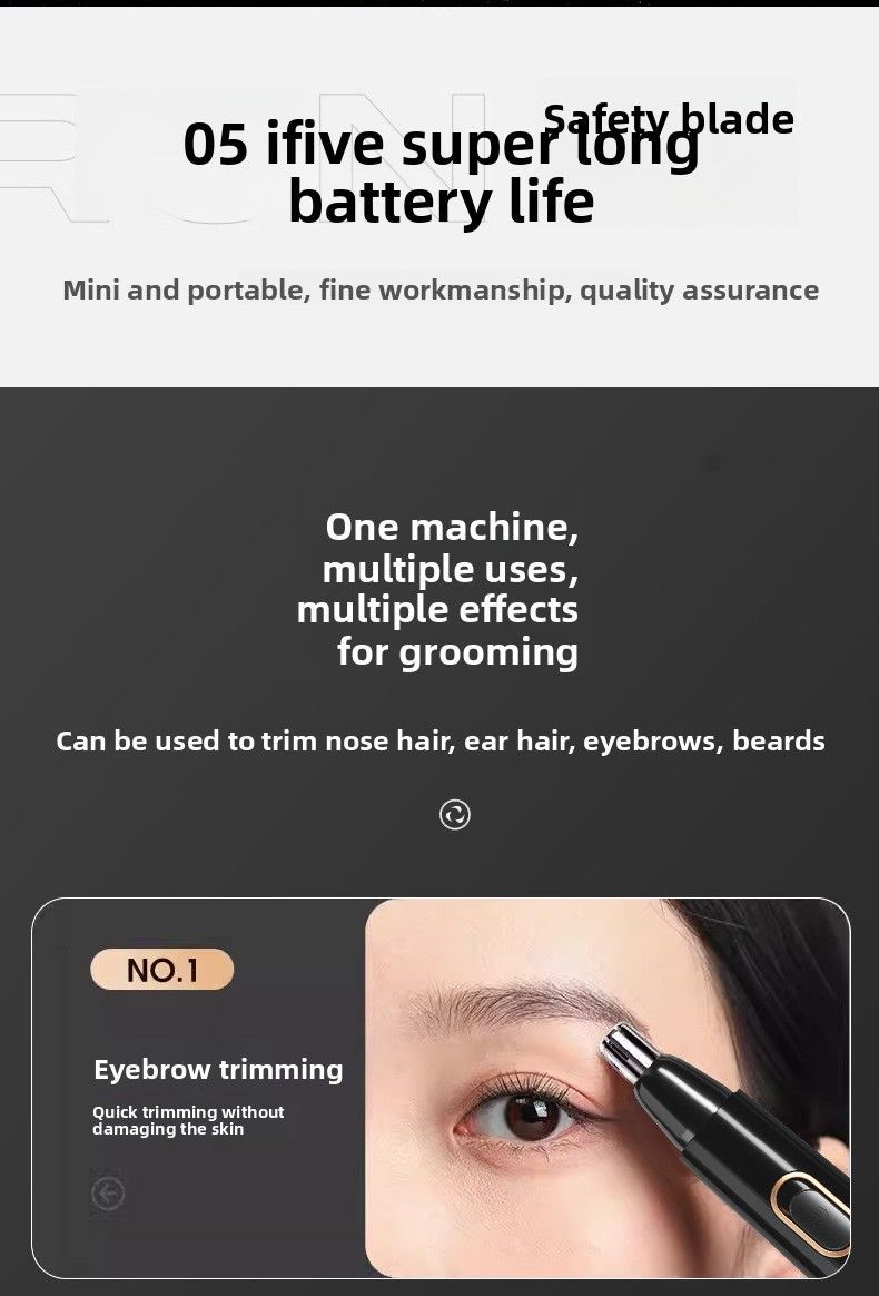 USB Nose Hair Trimmer for Men and Women