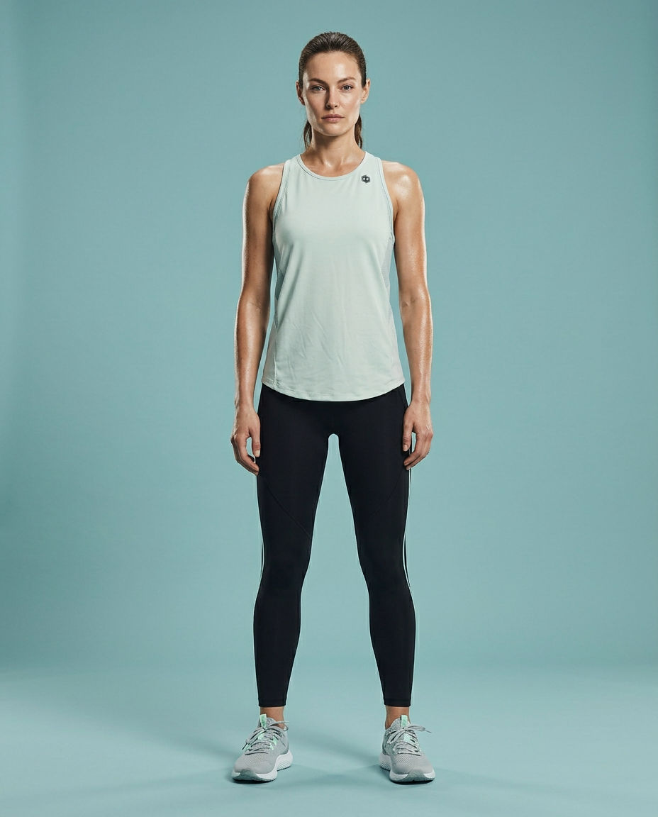 Under Armour White & Light Blue T-Shirt