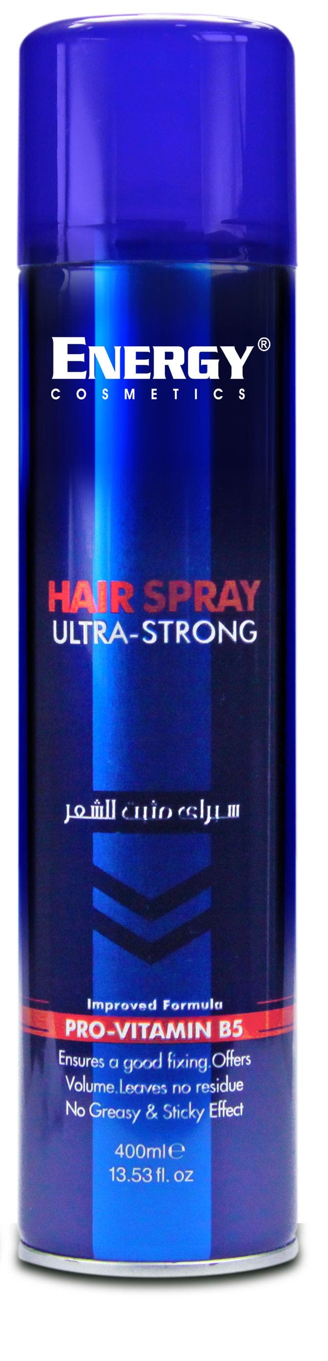 Energy Cosmetics Hair Spray Ultra Strong Hold, 400ml