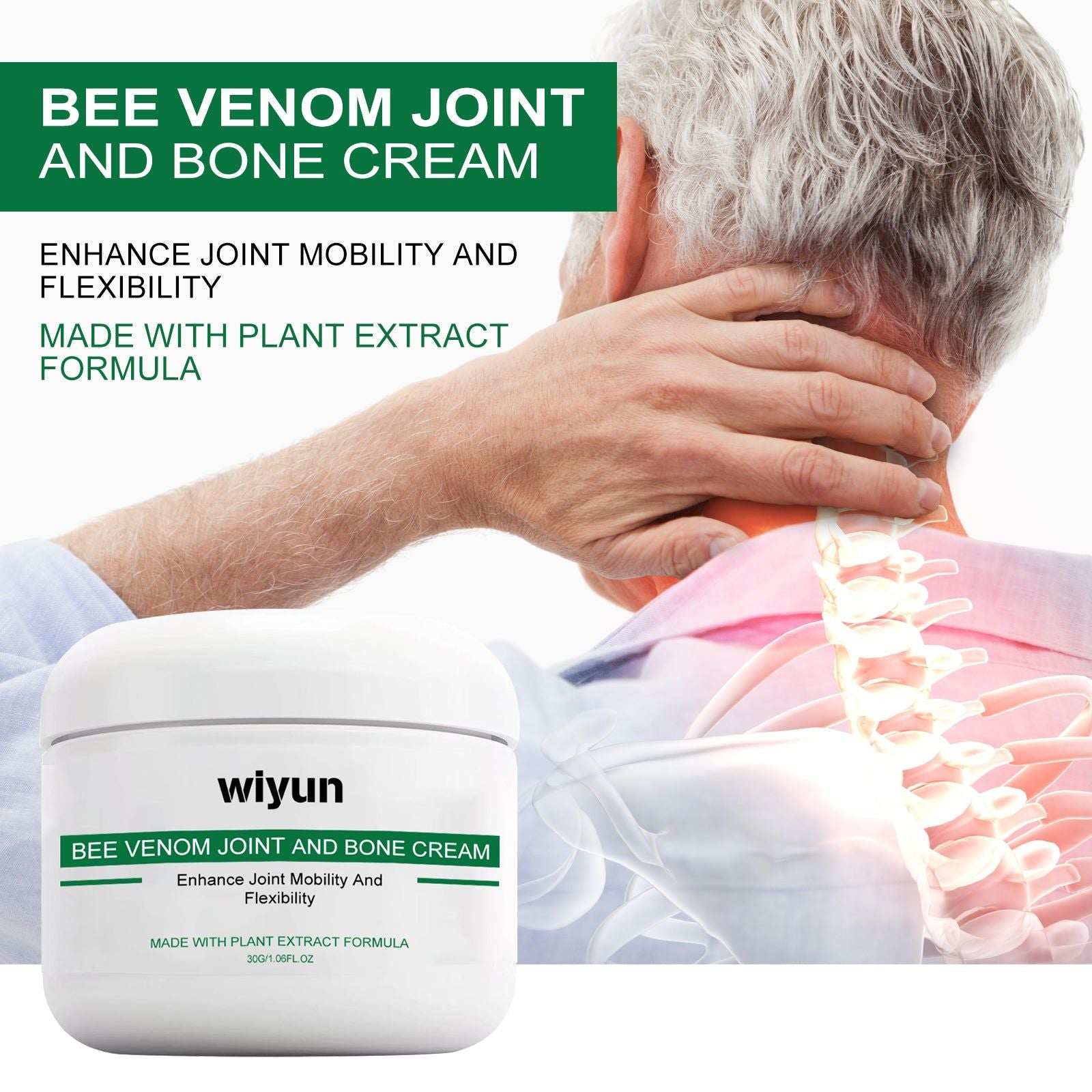 Bee Venom Joint Repair Cream, Natural Pain Relief for Arthritis, Anti-Inflammatory, Mobility Boost ,30g