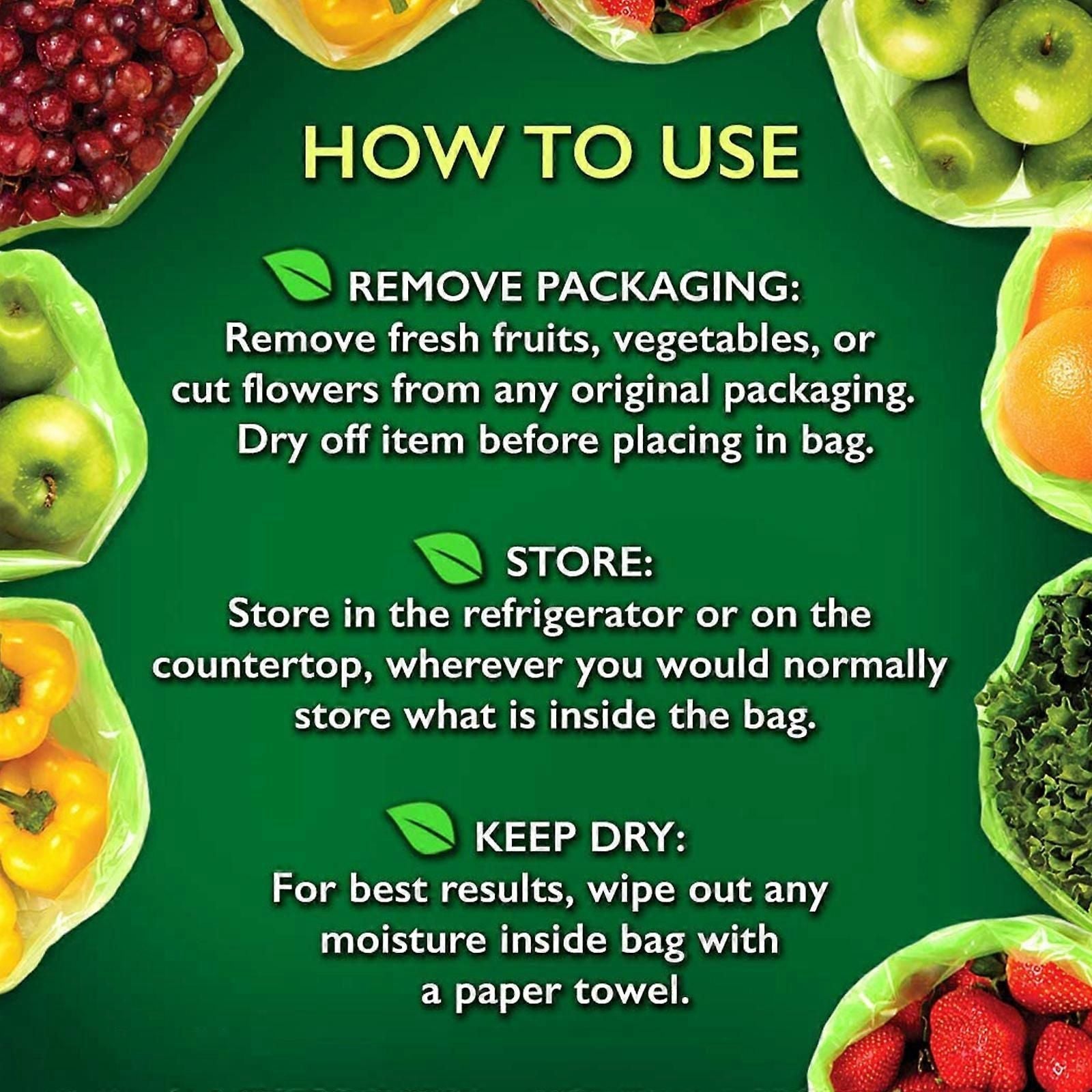 Vegetable Fresh Keeping Bags For Long Lasting Storage
