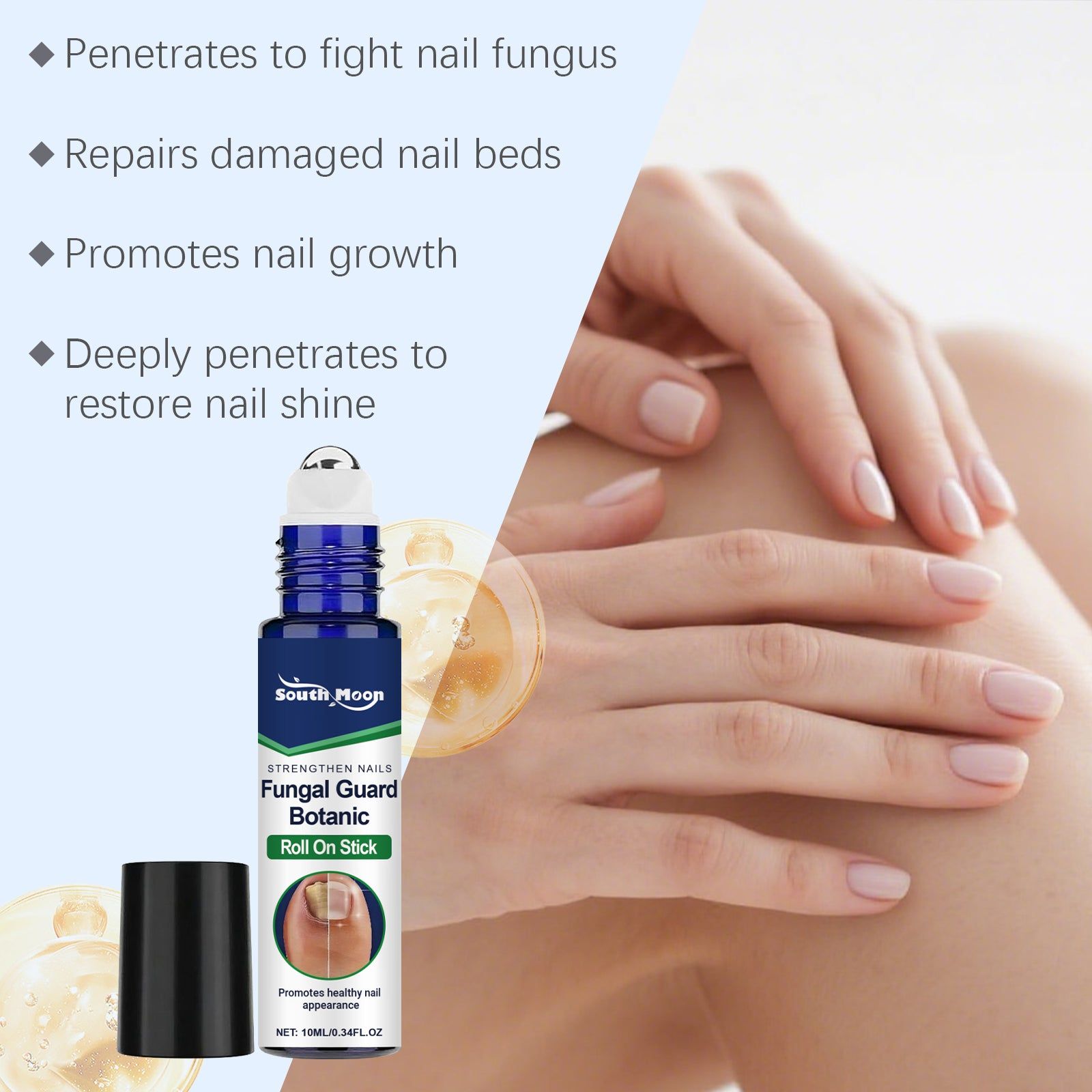 Brighten and Nourish Nails with Nail Care Ball, Fungal Treatment, Portable Daily Liquid ,10ml