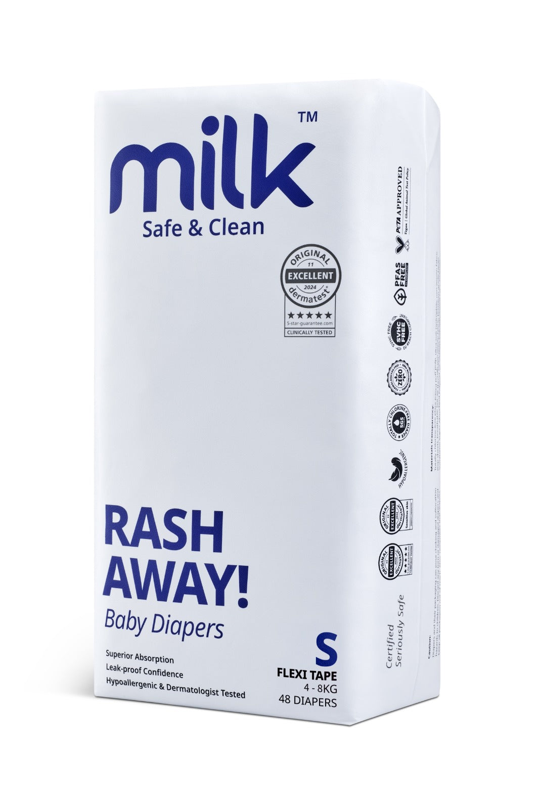 MILK Baby Diaper Flexi Tape-Small-Pack Size 48