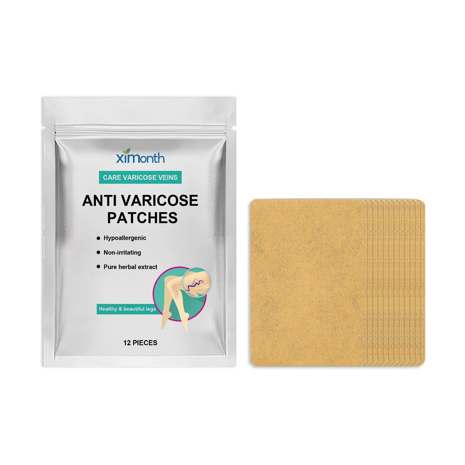 Calf Skin Patch for Body Care, Relieve Leg Discomfort, Varicose Vein Relief ,12pieces