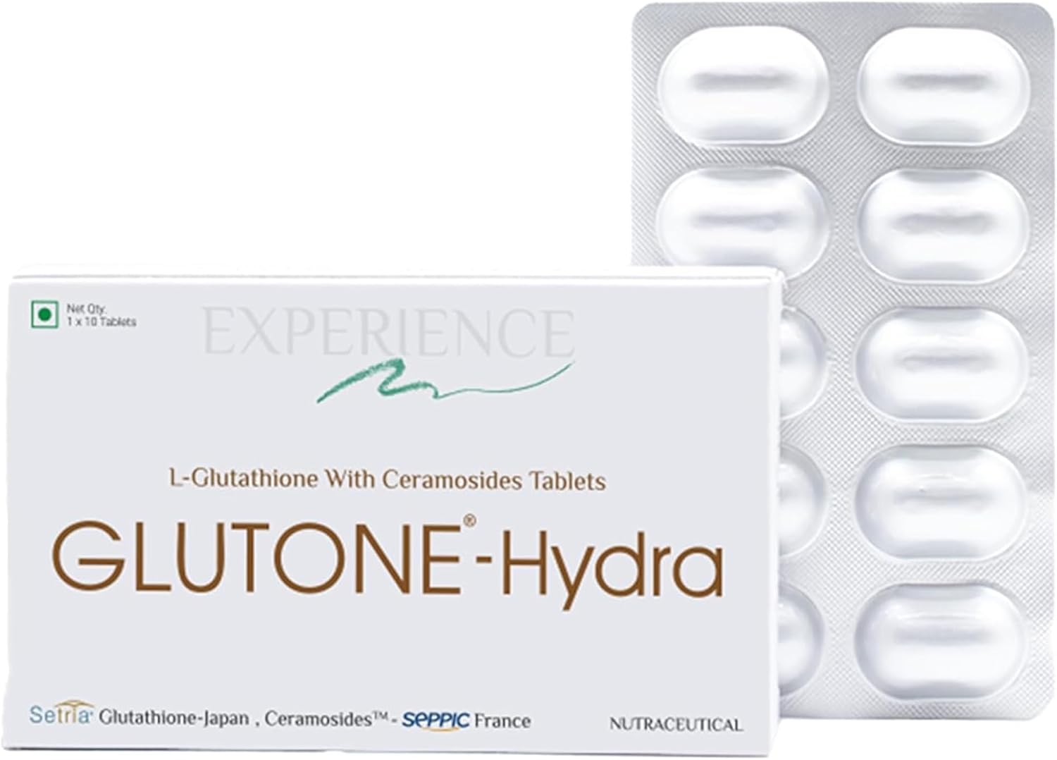 Glutone-Hydra | Setria Glutathione with Ceramosides Tablets 10