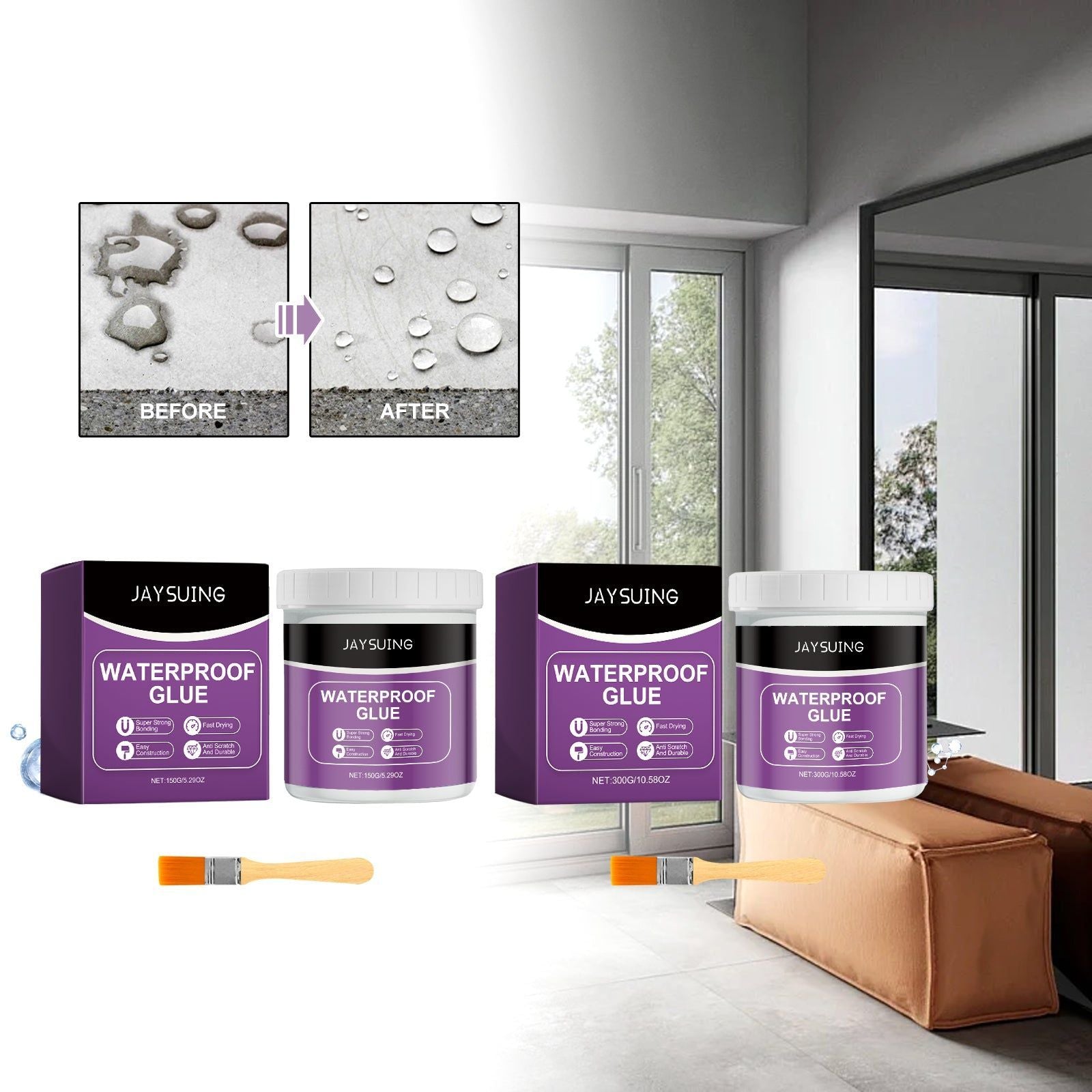 Waterproof Gap Repair Sealant, Leak Fix for Bathroom, Roof, Wall, Floor, Multi-Purpose ,150g