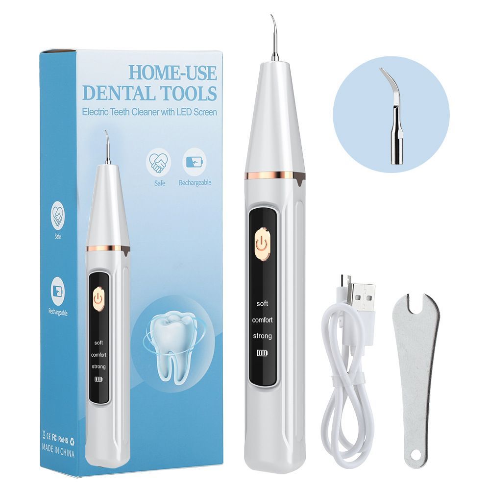 Ultrasonic Electric Tooth Cleaner Dental Scaler Stain Remover Teeth Cleaning Kit
