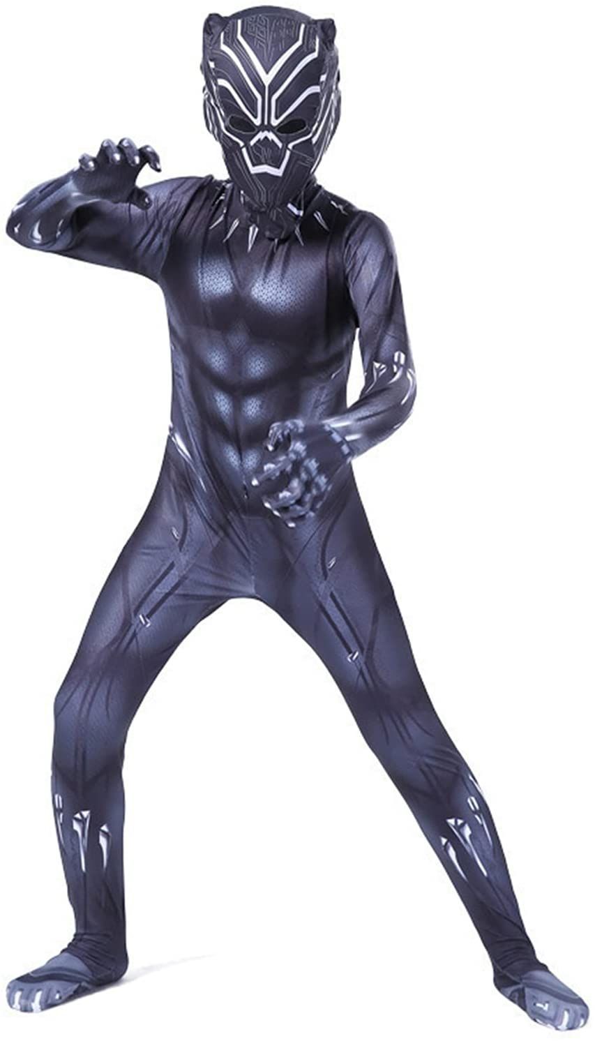 Black Panther Cosplay Suit Kids Halloween Cosplay Costume Superhero Fancy Dress Outfit