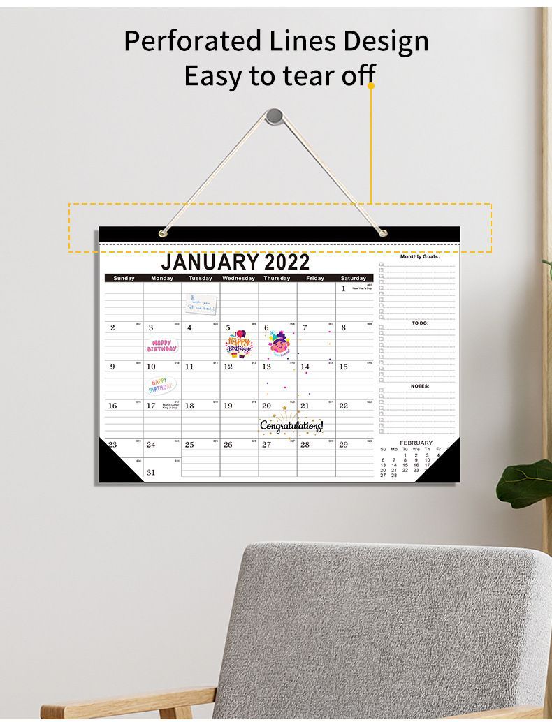 2022 Desk Calendar Monthly Wall Calendar Jan 2022 To Jun 2023 With To Do List Sticker