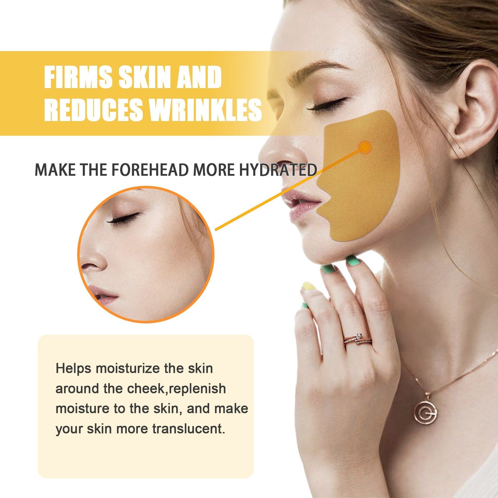 Collagen Cheek Patches, Firming Skin, Reduce Fine Lines, Hydrate & Rejuvenate ,10pieces