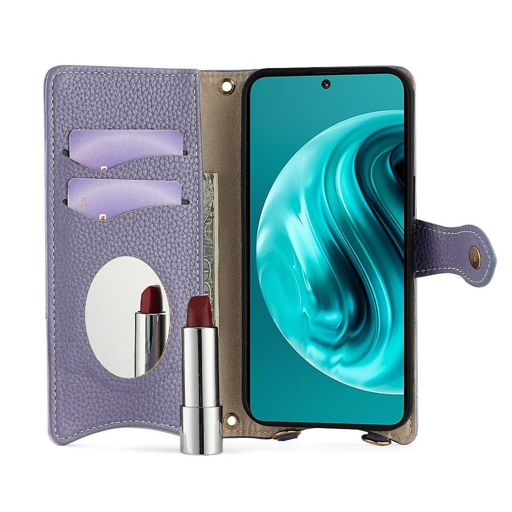 Litchi Leather Case For Huawei nova 12i / Enjoy 70 Pro