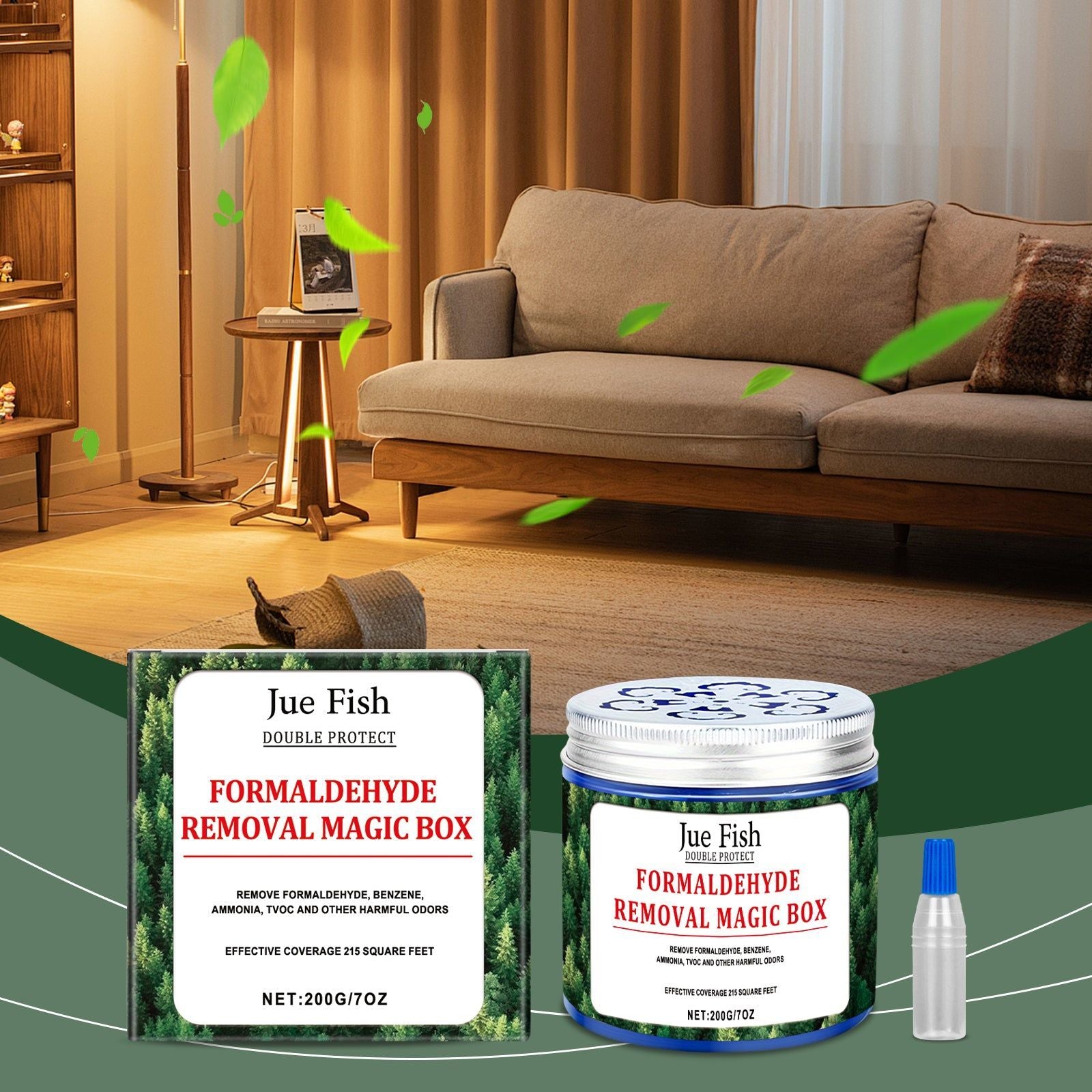 Clean Formaldehyde Magic Box, Indoor Air Purifier, Odor Removal, Fresh Home ,1 set