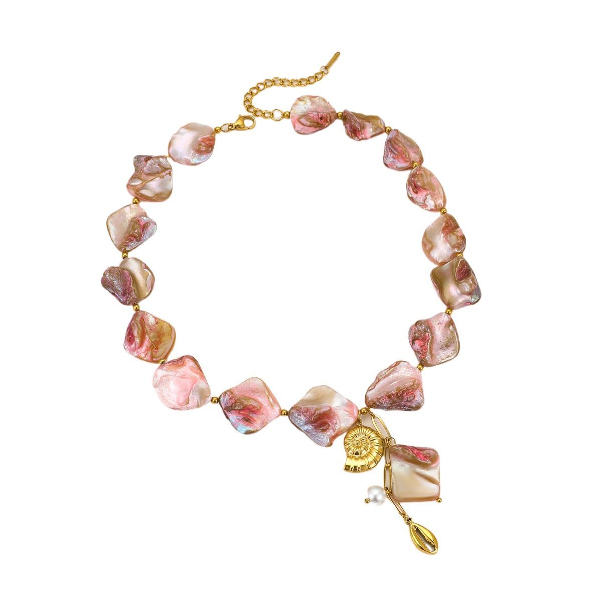 Women Beaded Shell Necklace Beach Style Necklace Accessories