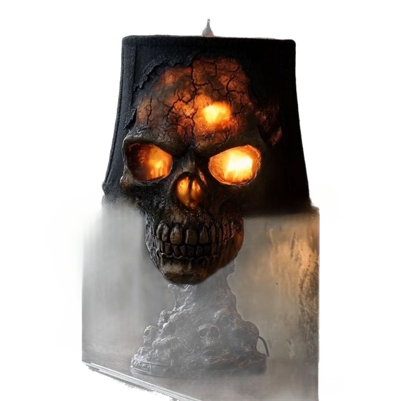 Lava Stone Skull LED Halloween Resin Night Light
