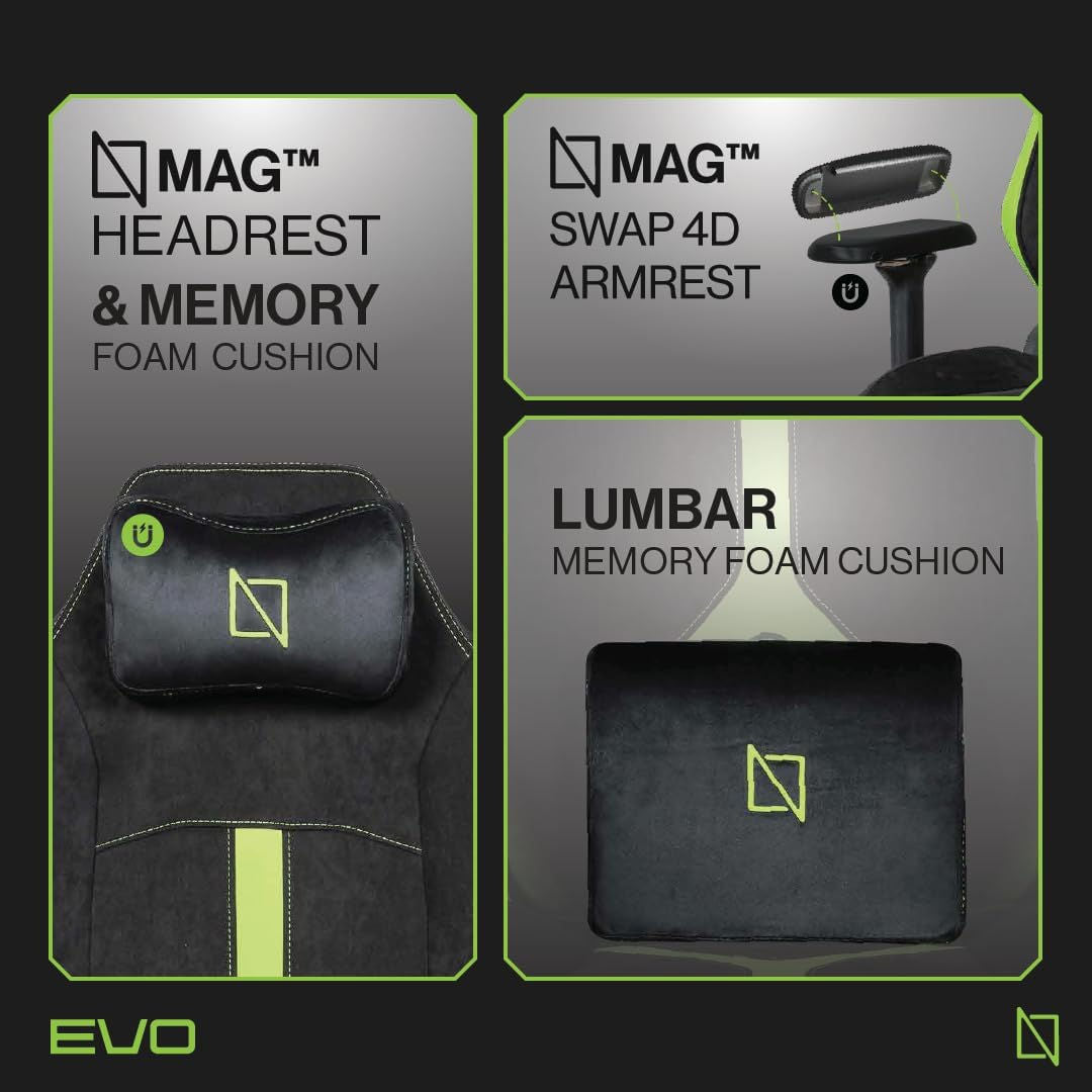Apex Pro Evo Edition, Pro Gaming Chair with Adaptive Support System, Multi-adjustable, Lime Green