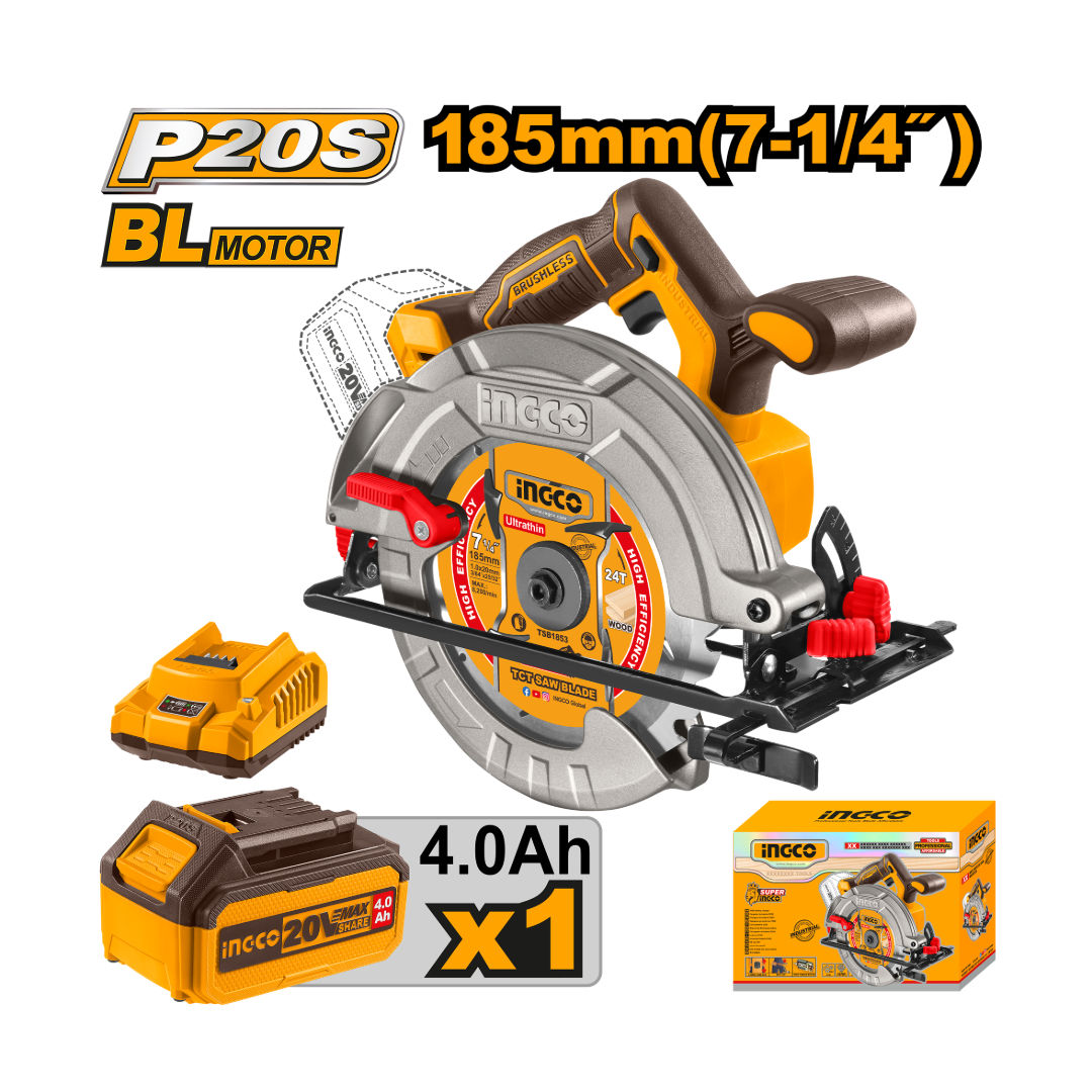 INGCO Cordless Circular Saw, 20mm Arbor Size