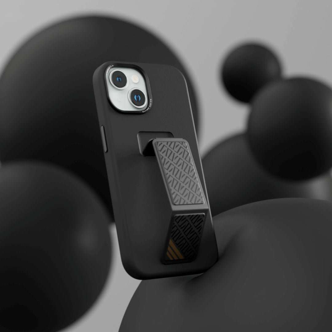 Levelo Morphix Silicone Case With Leather Grip For iPhone, 15 Series