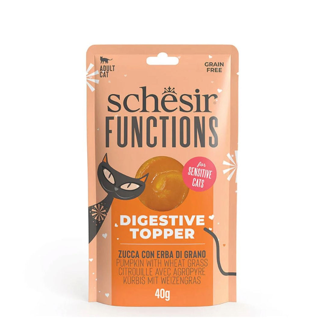 Schesir Function Digestive Topper Pumpkin Adult Cat Treats, 40gm