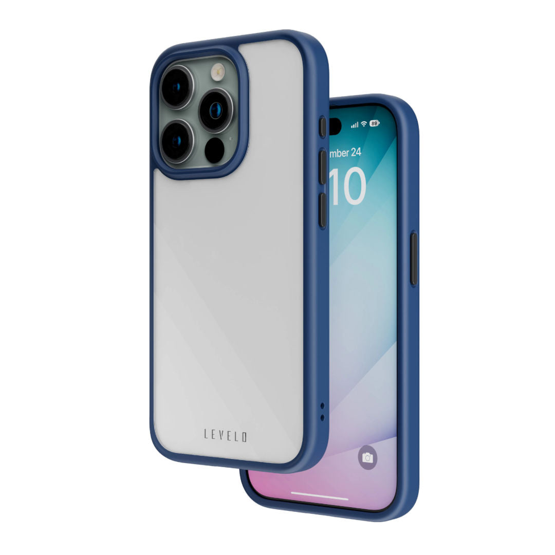 Levelo Solo Case For iPhone 15 Pro/15 Pro Max, Clearview Technology, Hybrid Construction