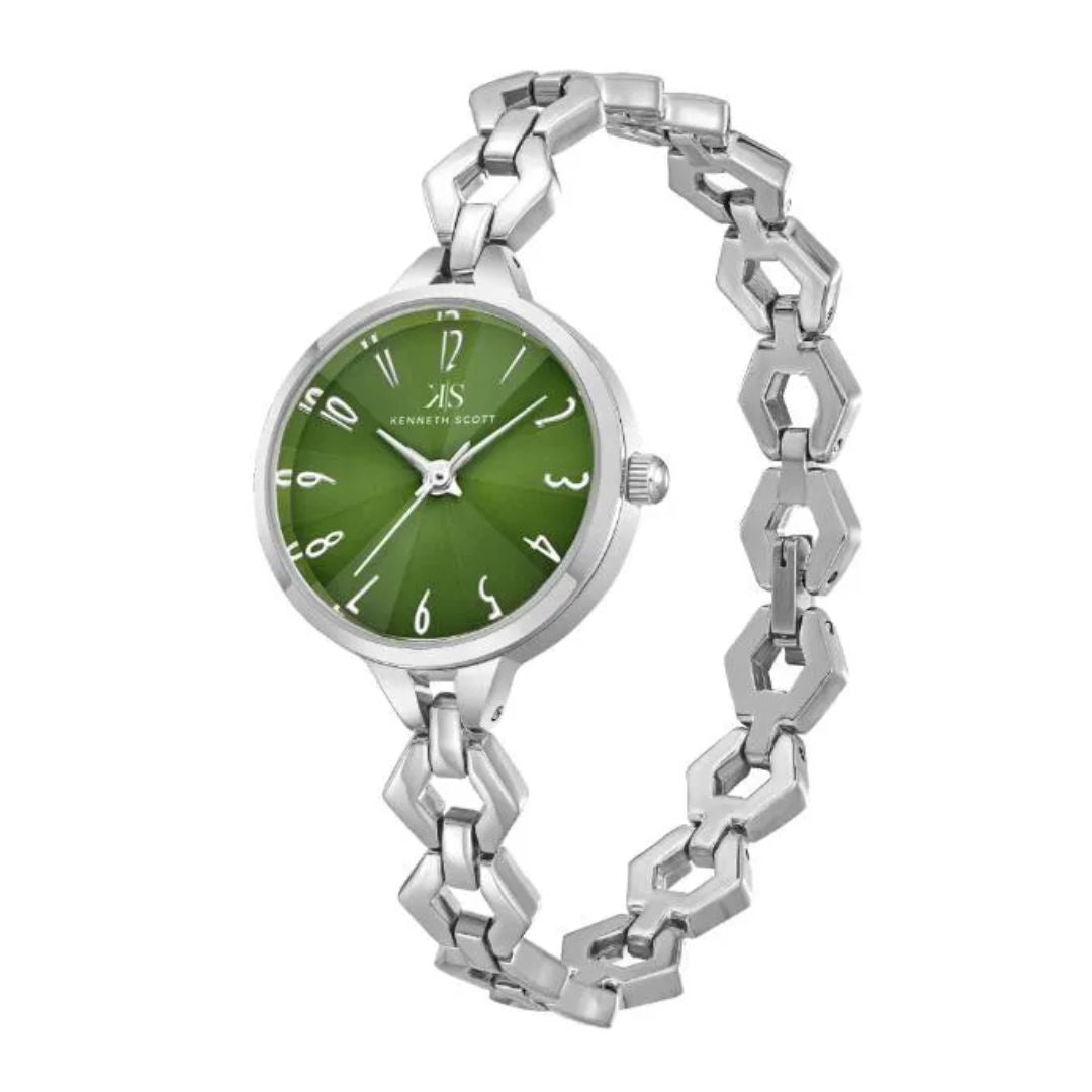 Kenneth Scott Women's Analog Green Dial Watch, K23508 Series