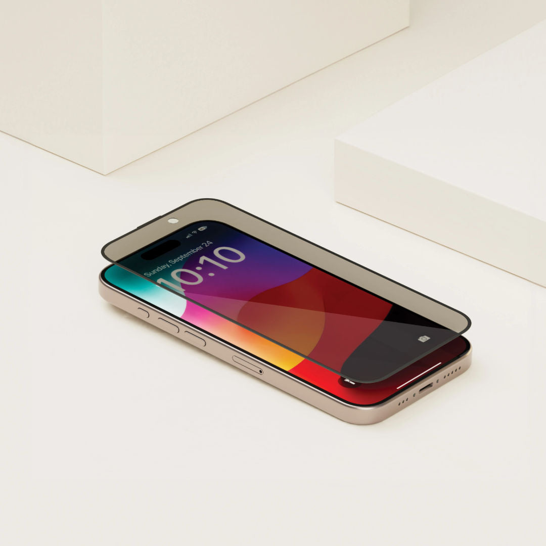Levelo Privacy Soft Edge Twice-Tempered Glass for iPhone 15 Series, Anti-Scratch