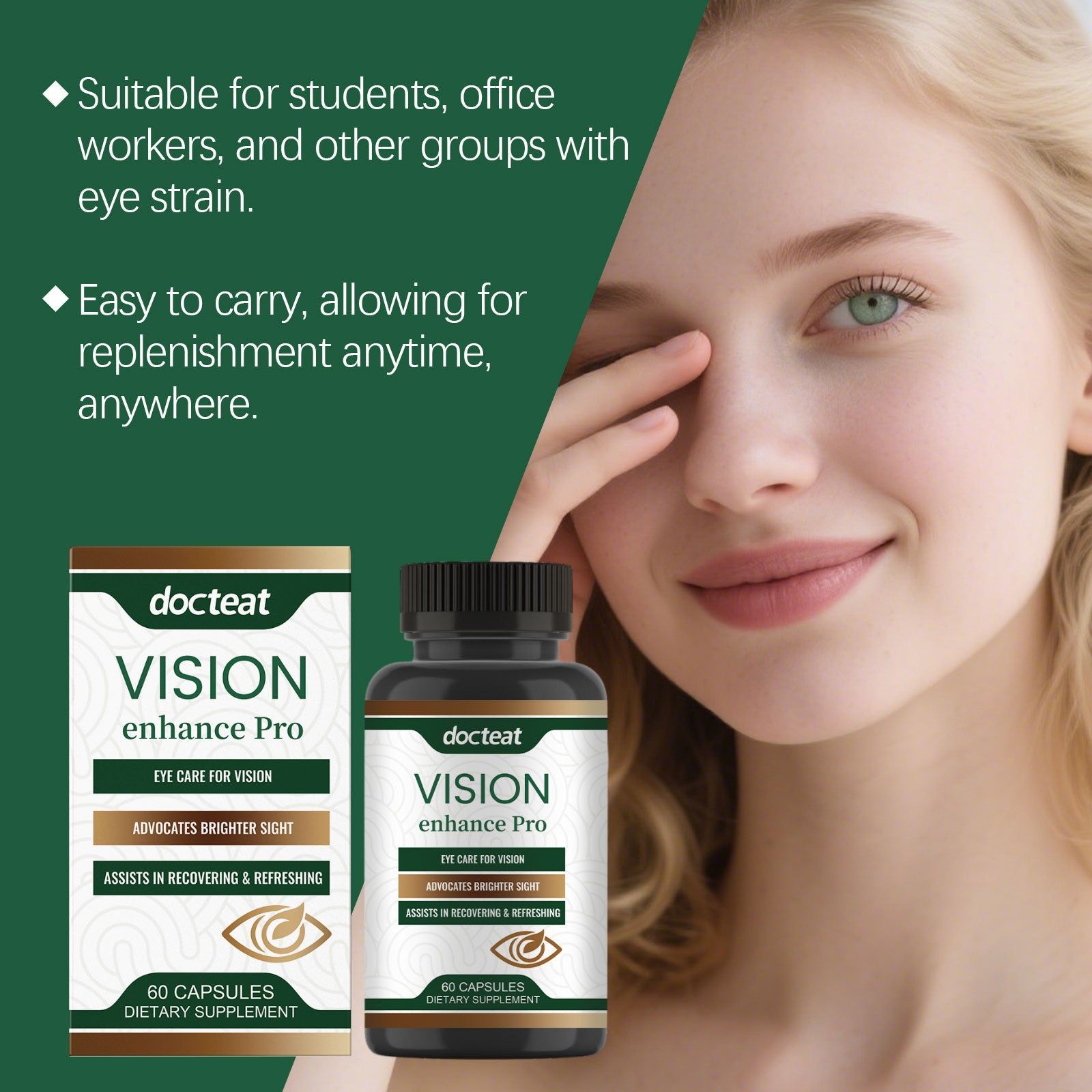 Eye Care Capsules for Clear Vision, Macular Support, Antioxidant Boost ,60 capsules