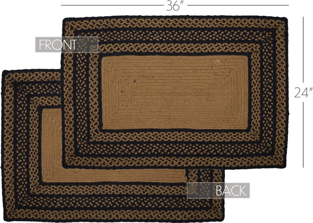 AIESY®  Beautiful Braided Reversible Cotton Area Door Mat For Home
