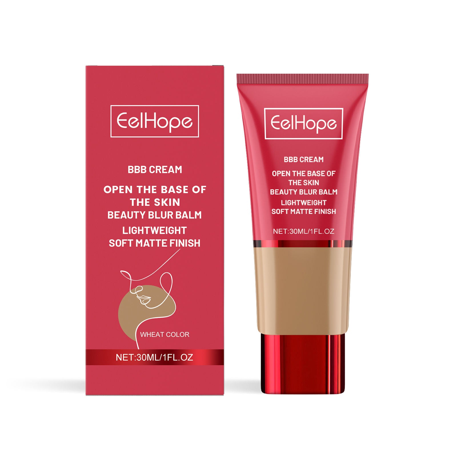BB Cream Moisturizing, Natural Concealer, Long-Lasting, Oil Control, Glow ,30ml