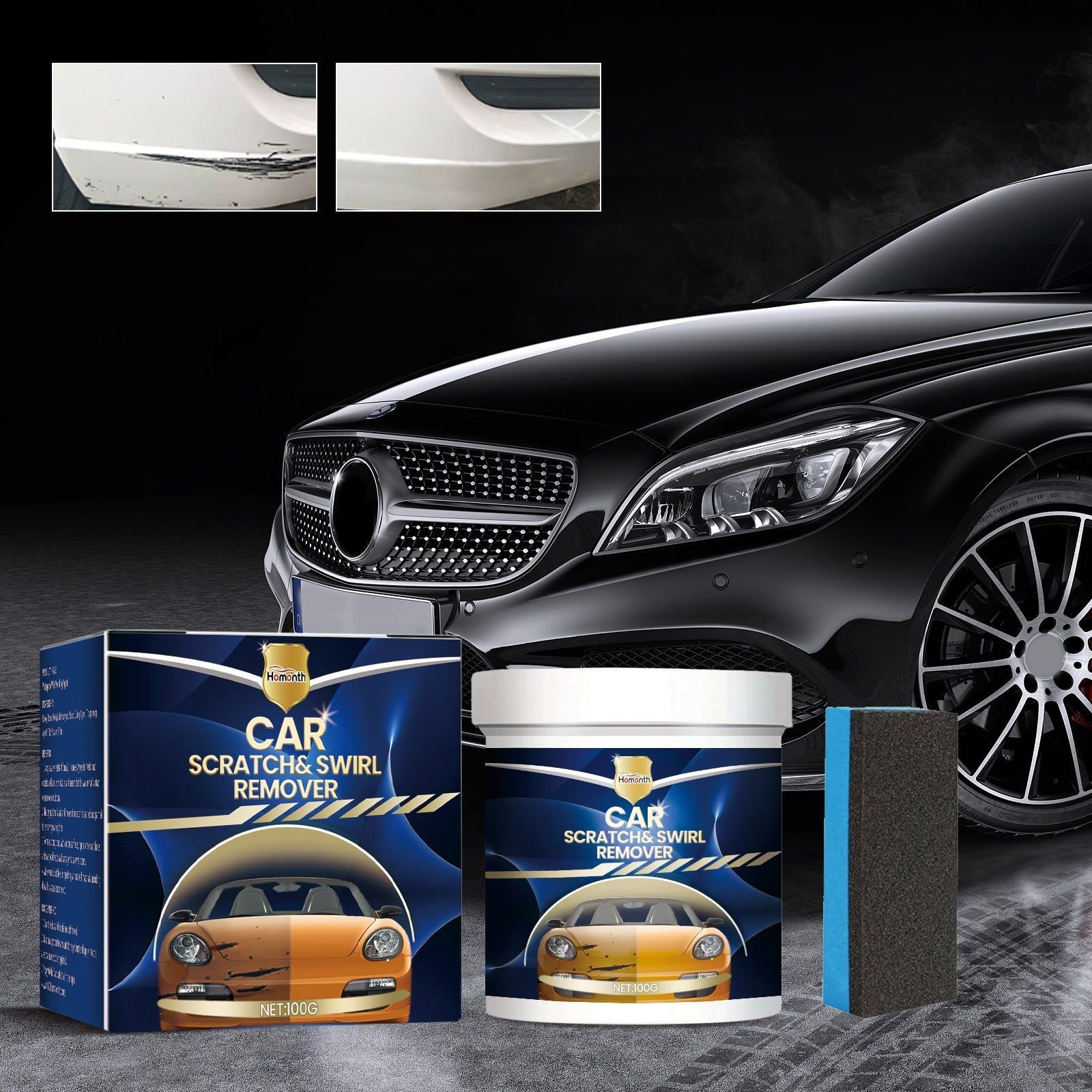 Car Scratch Repair Cream, Coating, Easy DIY Scratch Fix, Restores Shine ,1set