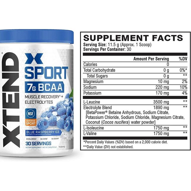 XTEND Sport 7g BCAA – Blue Raspberry Ice (30 Servings)