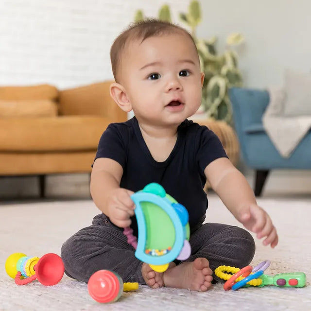 Infantino Baby's First Musical Tambourine - Sensory Teething Toy
