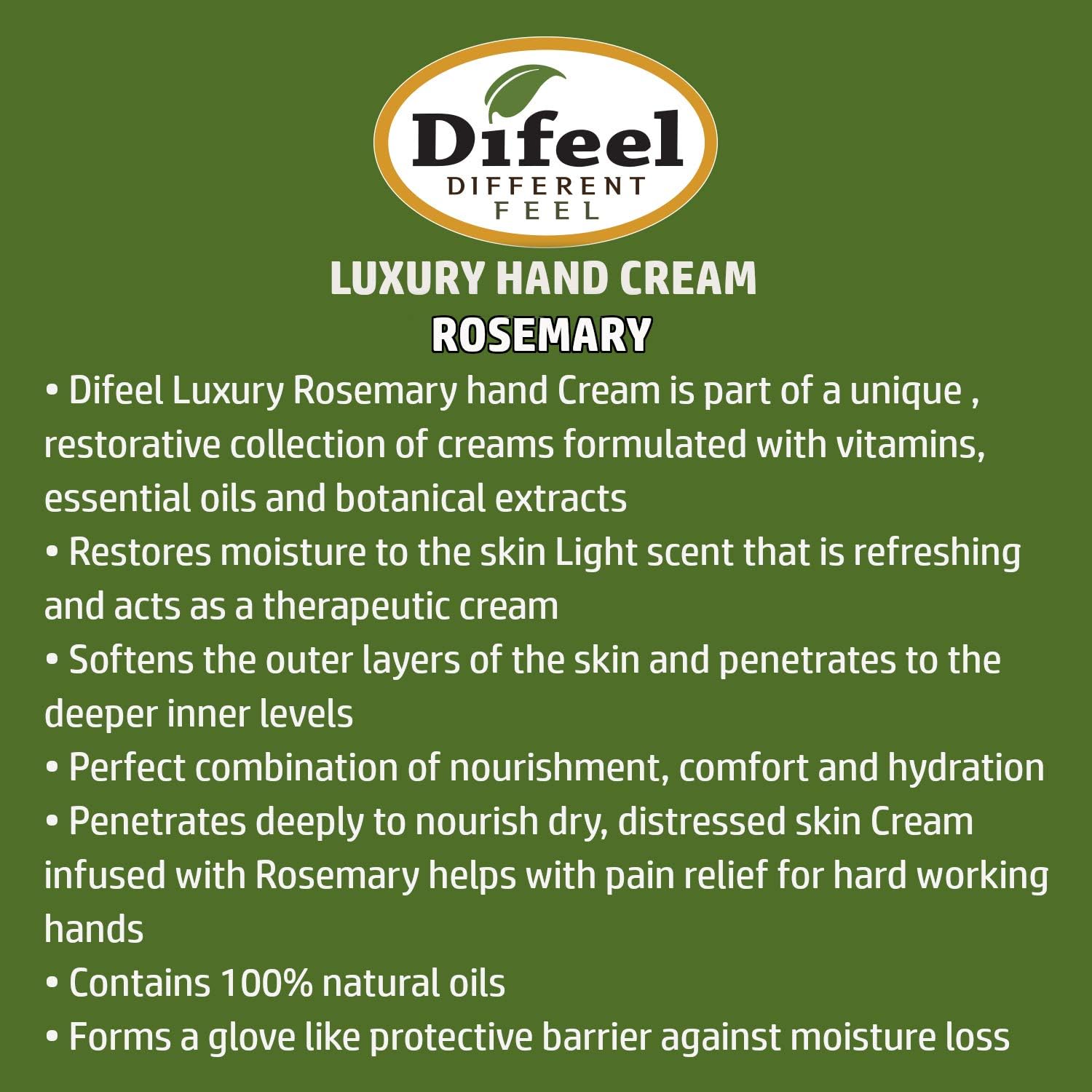 Difeel Hand Cream Rosemary 40G