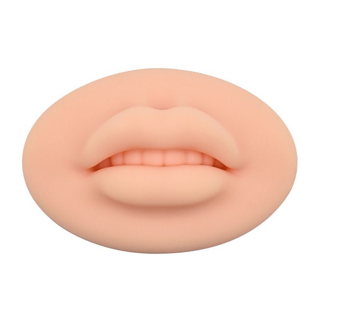 Open Mouth 3D Lip Best Practice Silicone Skin With Teeth Makeup Lip Mannequin