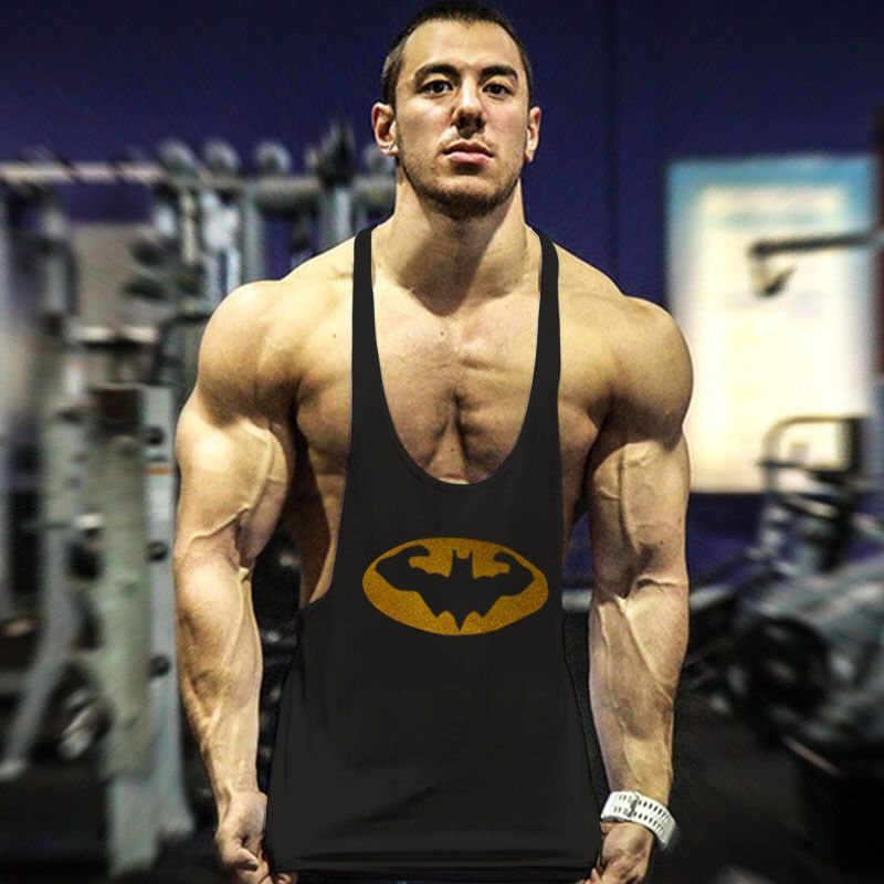 Men Gym Tank Top Fitness Vest Bodybuilding Undershirt Sports Training Workout Singlet