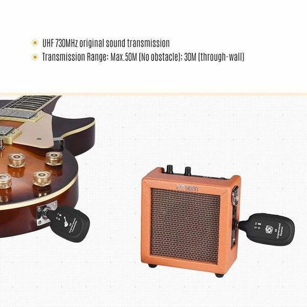 Original Sound Receiver UHF Guitar Wireless System Transmitter Set